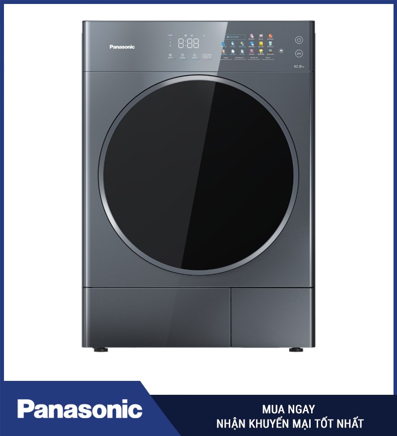 NH-XV21X1AVT - Máy sấy bơm nhiệt Panasonic 3 động cơ Inverter 10,5 kg