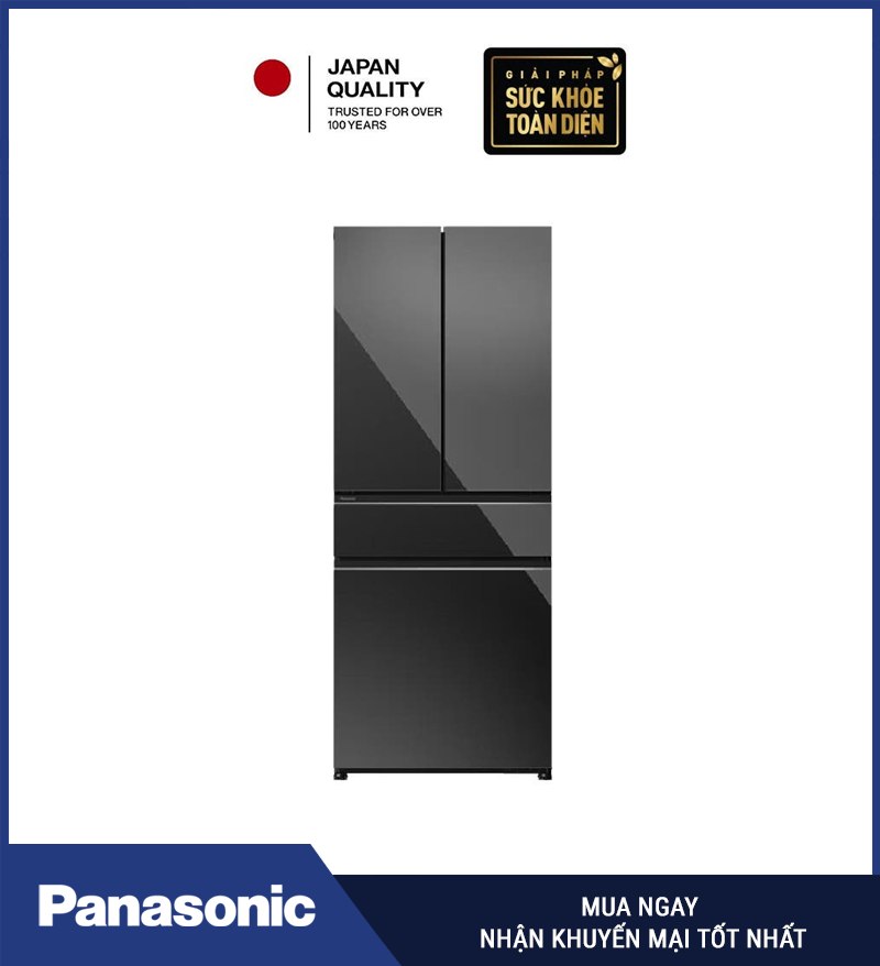 NR-YW590XJKV - Tủ lạnh Panasonic cao cấp 4 cánh 545 lít