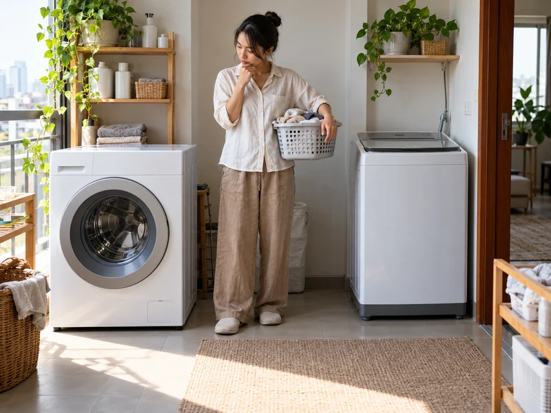Máy giặt cửa trước hay cửa trên: chọn theo thói quen dùng