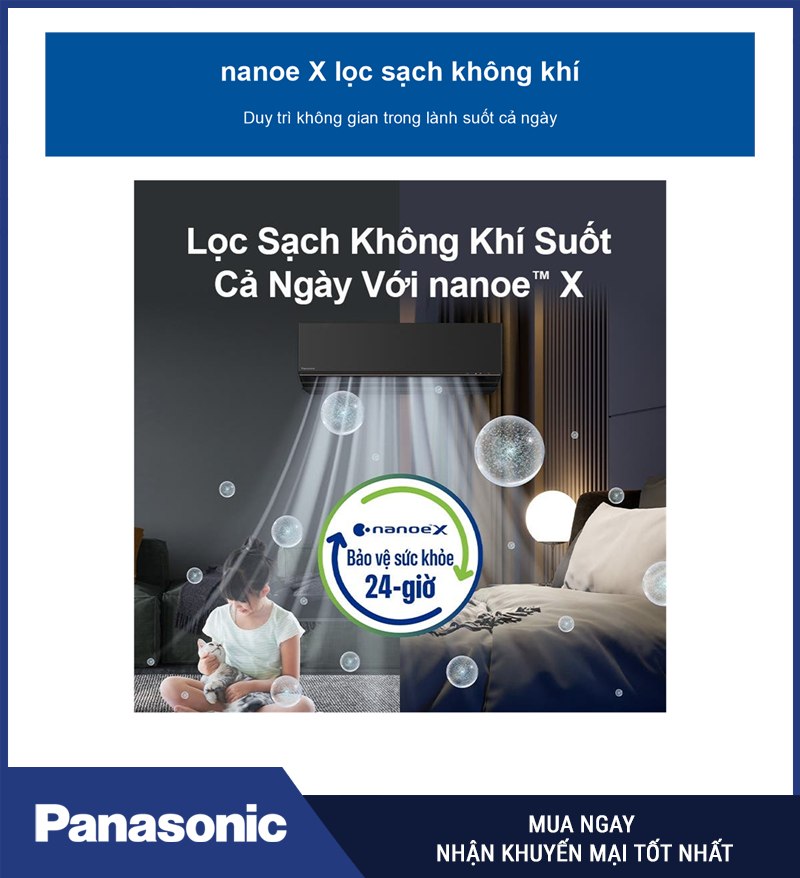 nanoe X lọc sạch không khí