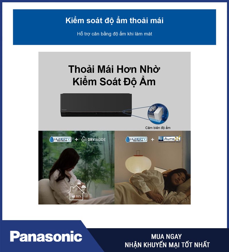 Kiểm soát độ ẩm thoải mái