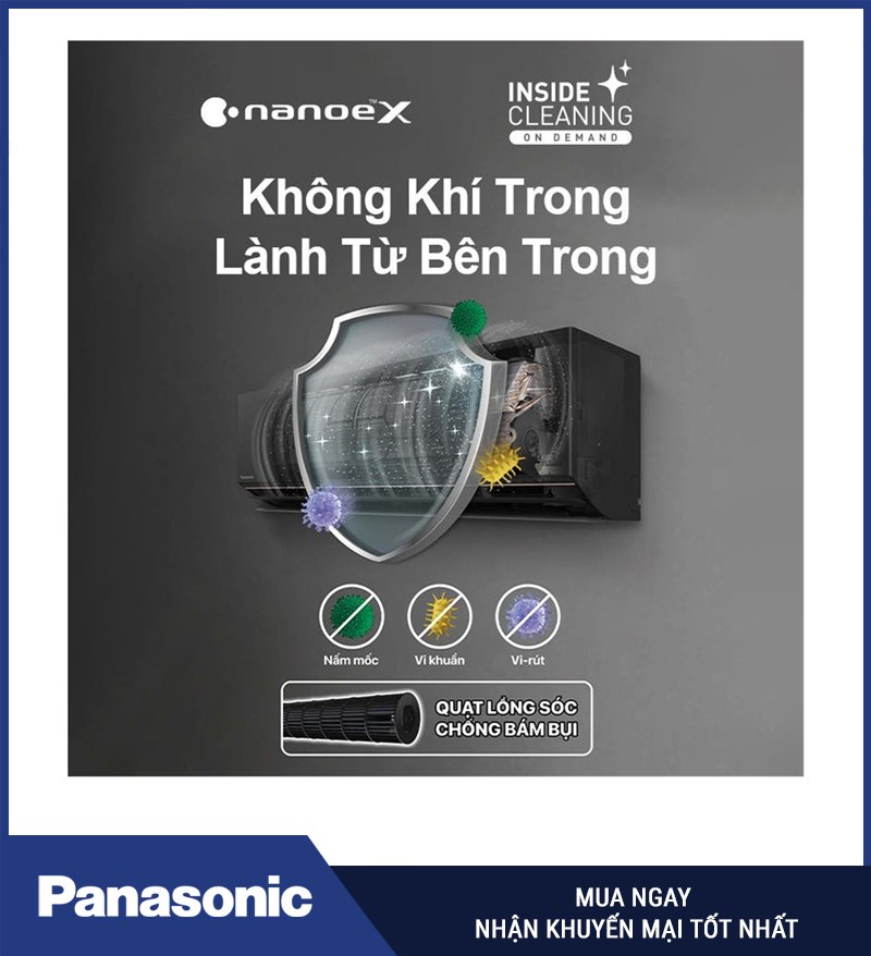 Vệ sinh bên trong dàn lạnh CU/CS-AU9BKH-8