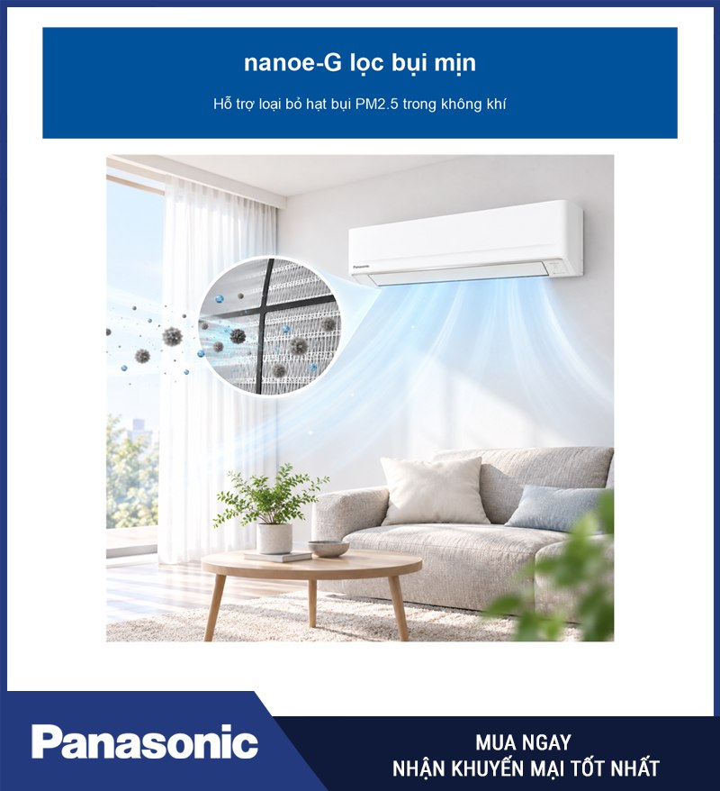 nanoe-G lọc bụi mịn