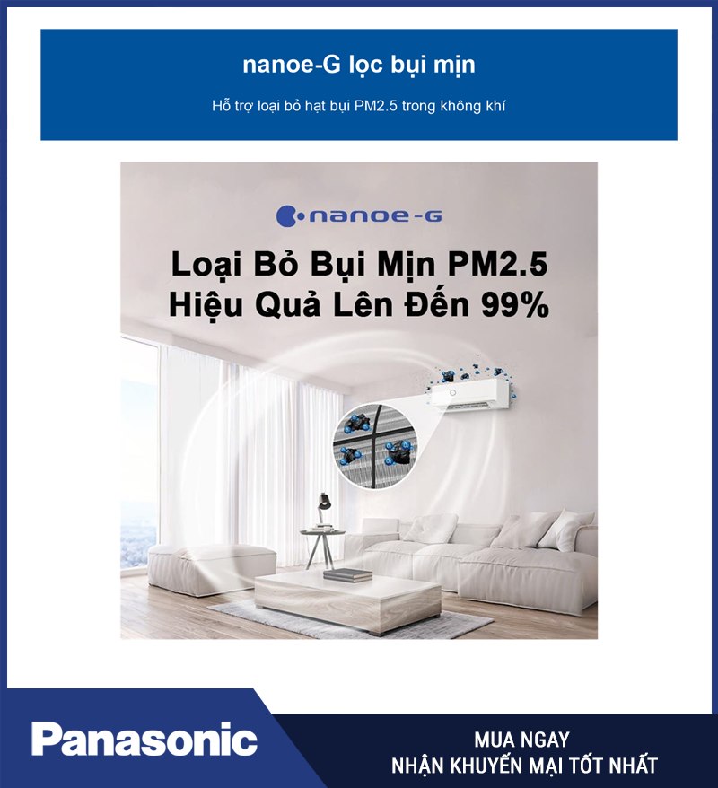 nanoe-G lọc bụi mịn