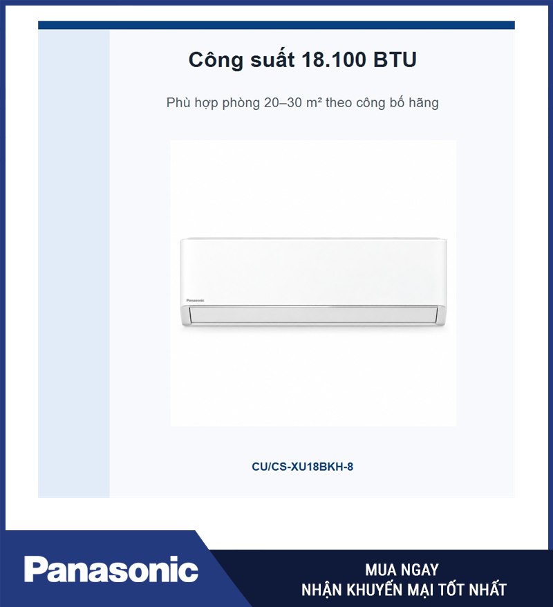 Công suất 18.100 BTU