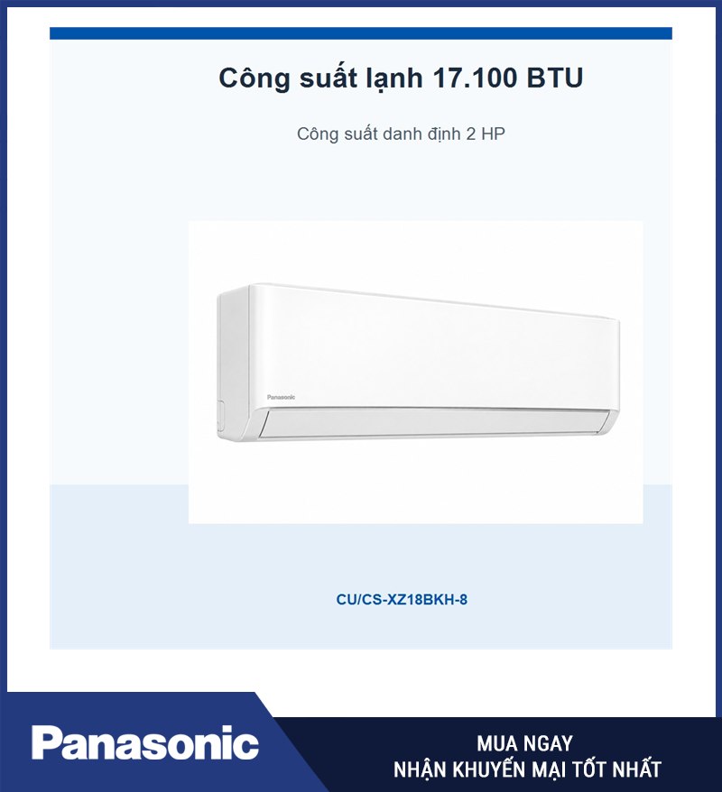 Công suất lạnh 17.100 BTU