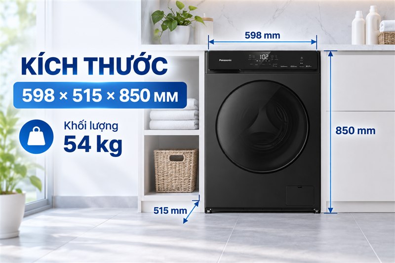 Kích thước máy giặt Panasonic NA-164JF1BVT