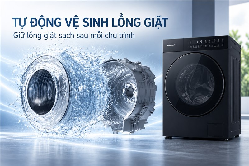 Tự động vệ sinh lồng giặt Panasonic NA-20VDG1BVT
