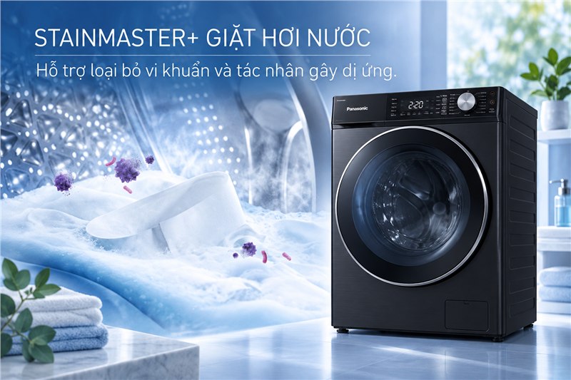 StainMaster+ giặt hơi nước trên Panasonic NA-22VDG1BVT