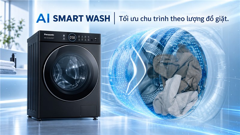 AI Smart Wash tối ưu chu trình giặt