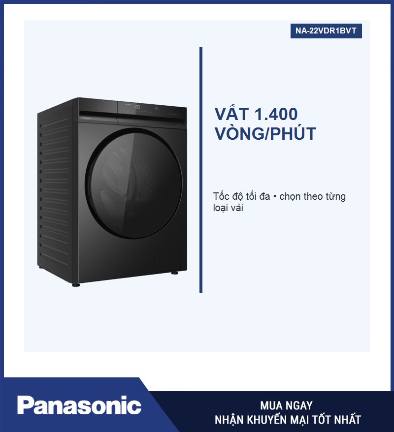 Tốc độ vắt tối đa 1.400 vòng/phút cần được chọn theo chất liệu.