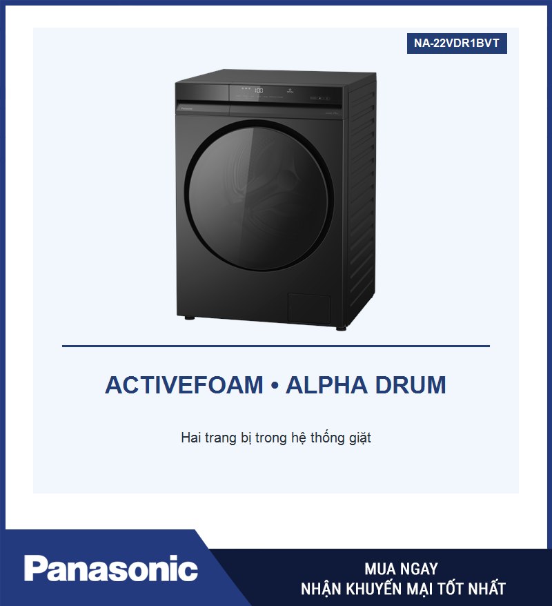 ActiveFoam và Alpha Drum là hai trang bị trong hệ thống giặt.
