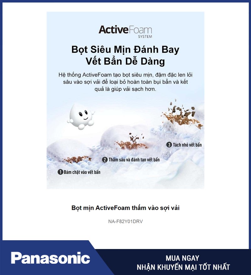 Bọt mịn ActiveFoam thấm vào sợi vải