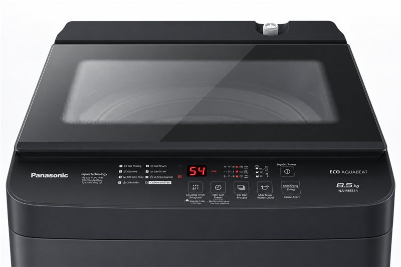 Bảng điều khiển 8 chương trình của Panasonic NA-F85S11BRV