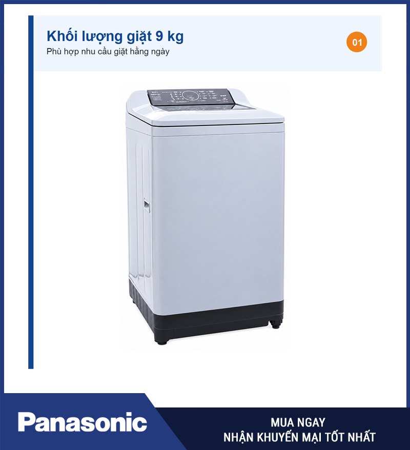 Khối lượng giặt 9 kg