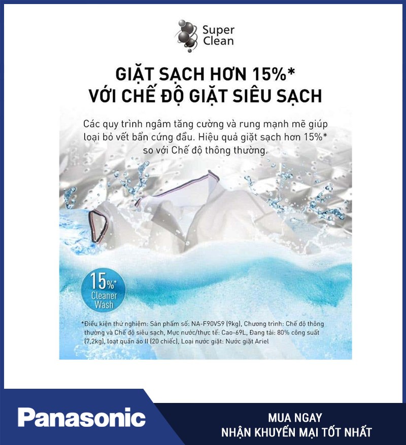 Giặt sạch hơn với Giặt Siêu Sạch