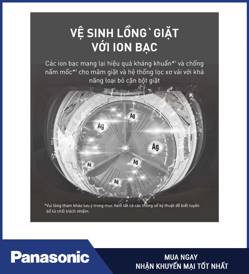 Vệ sinh lồng giặt bằng ion bạc