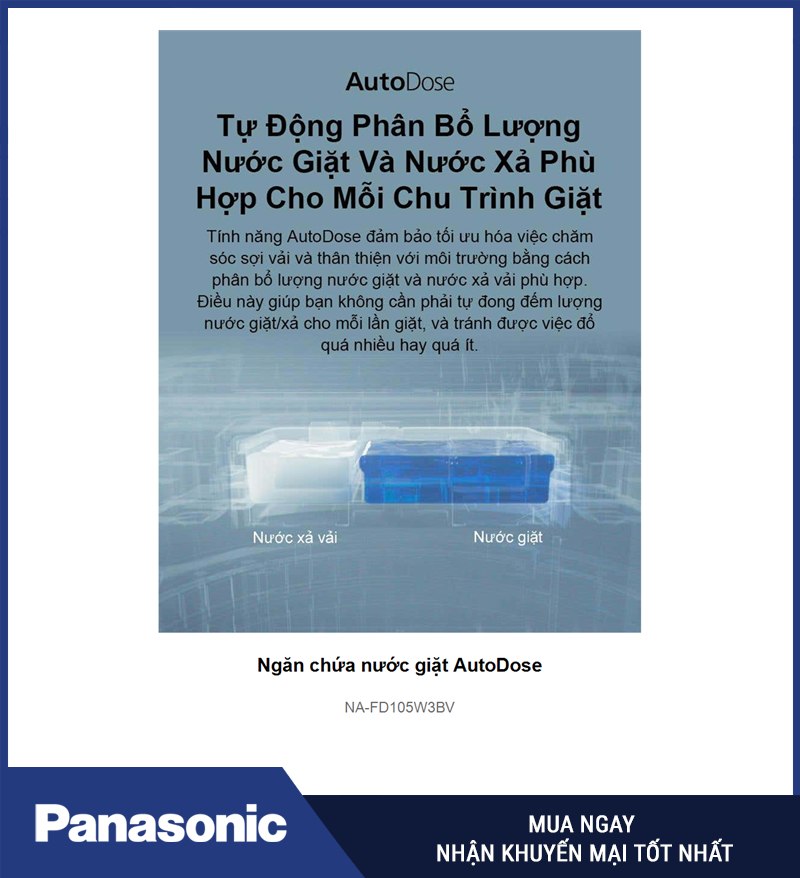 Ngăn chứa nước giặt AutoDose