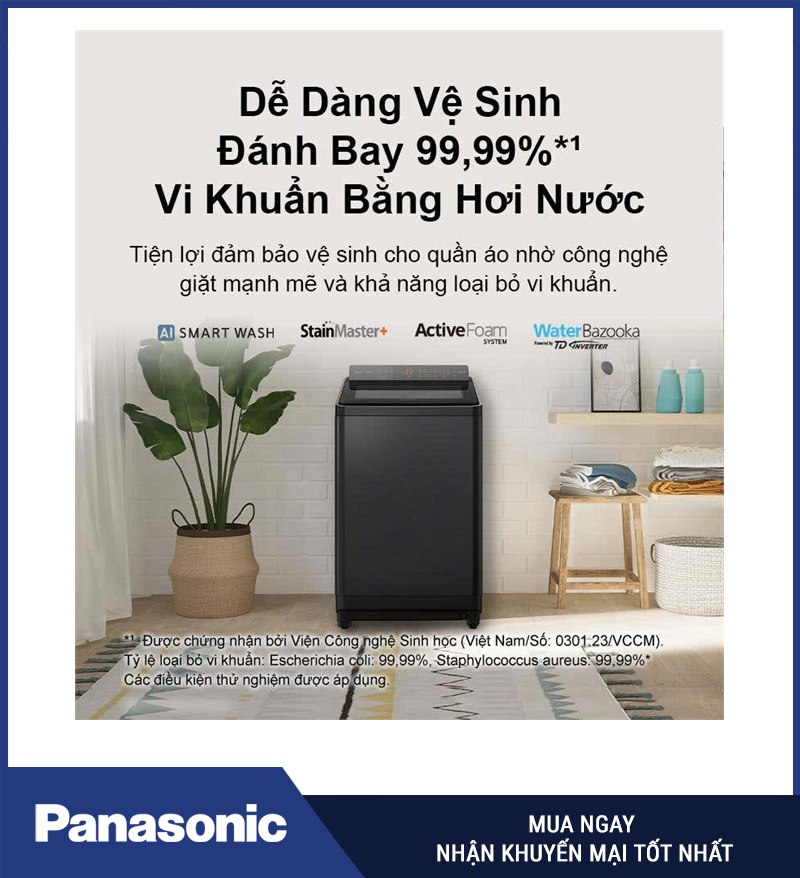Giặt nóng và hơi nước hỗ trợ chăm sóc vệ sinh