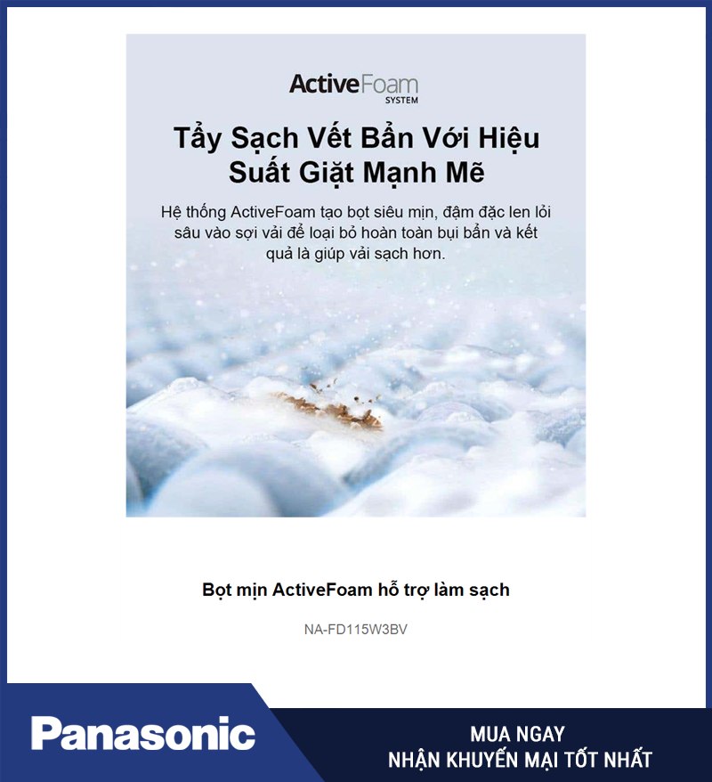 Bọt mịn ActiveFoam hỗ trợ làm sạch