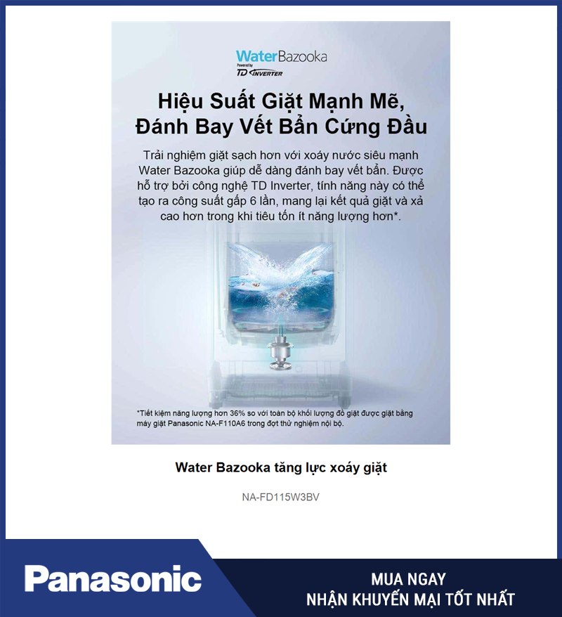 Water Bazooka tăng lực xoáy giặt