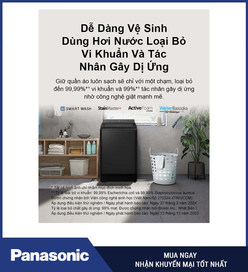 Giặt hơi nước hỗ trợ loại bỏ vi khuẩn và tác nhân gây dị ứng