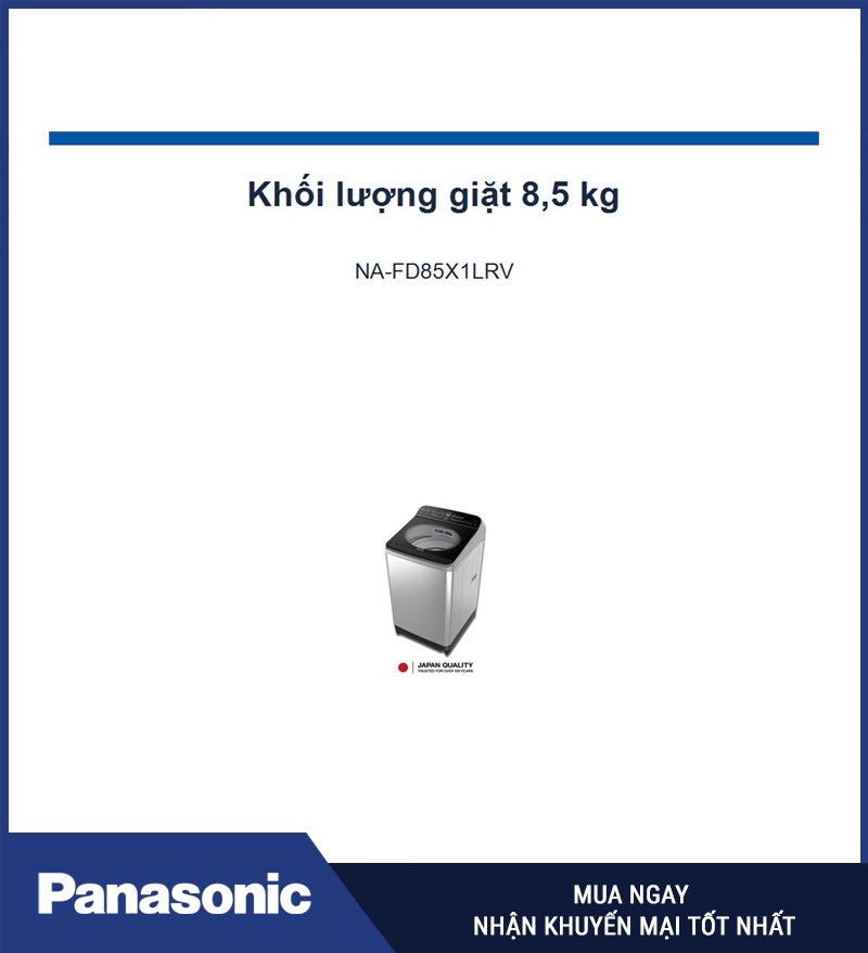 Khối lượng giặt 8,5 kg