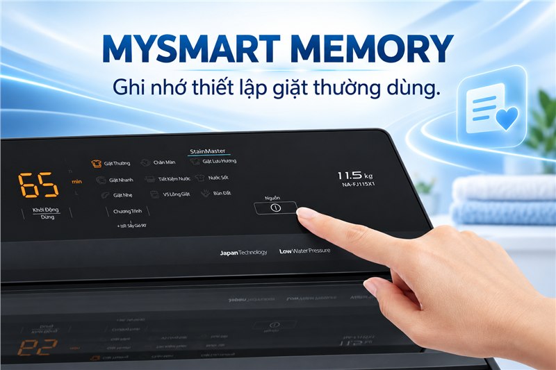 MySmart Memory trên Panasonic NA-FJ115X1BV