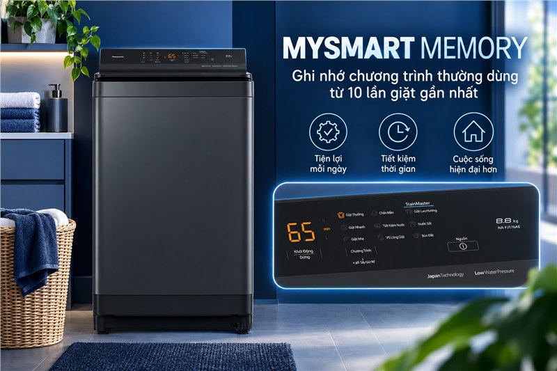 MySmart Memory trên máy giặt Panasonic NA-FJ176AEBV