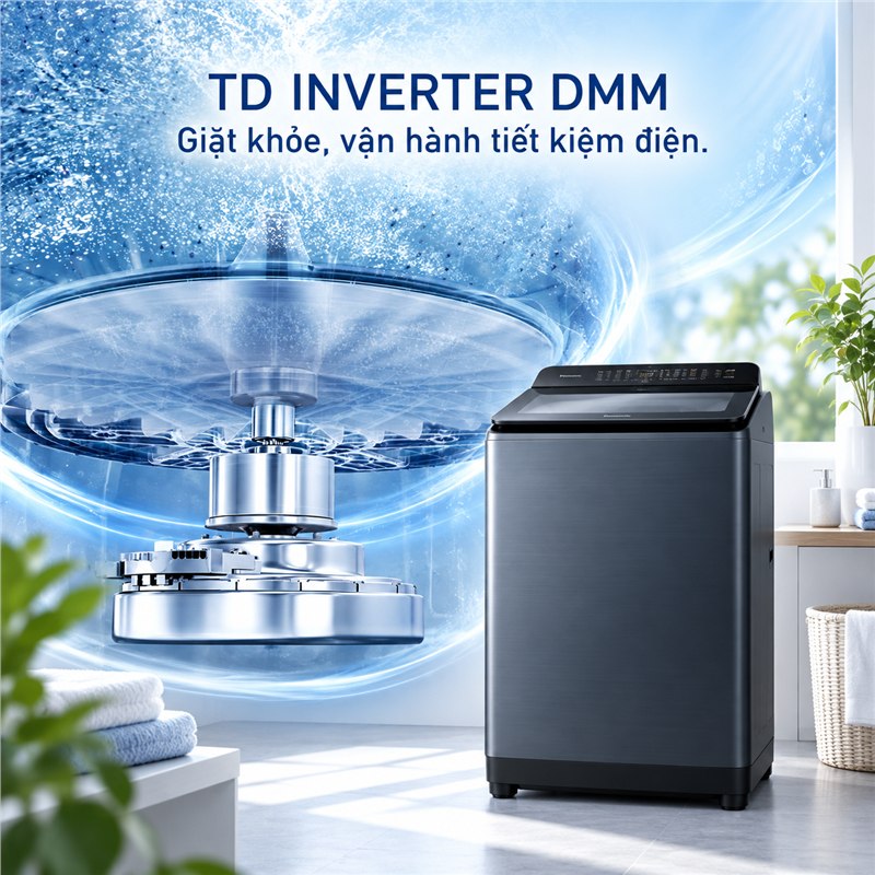 TD Inverter DMM trên máy giặt Panasonic 9 kg