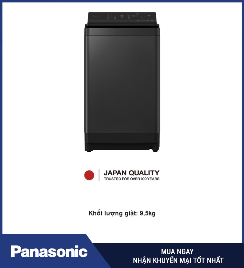 Khối lượng giặt 9,5 kg Panasonic NA-FJ95X1BV