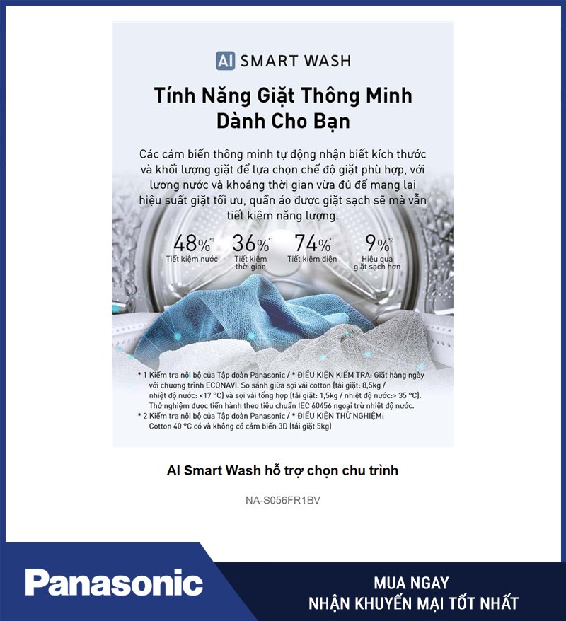 AI Smart Wash hỗ trợ chọn chu trình