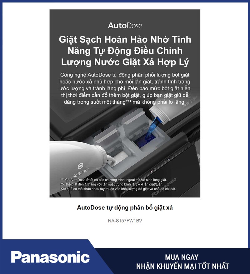 AutoDose tự động phân bổ giặt xả