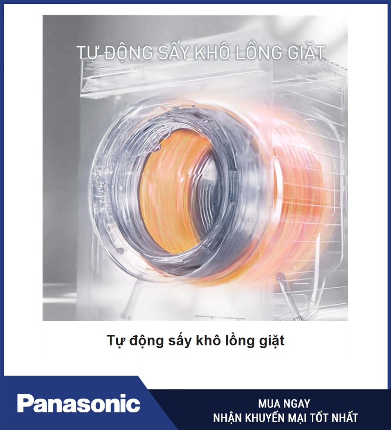 Tự động sấy lồng giặt, hạn chế ẩm mốc