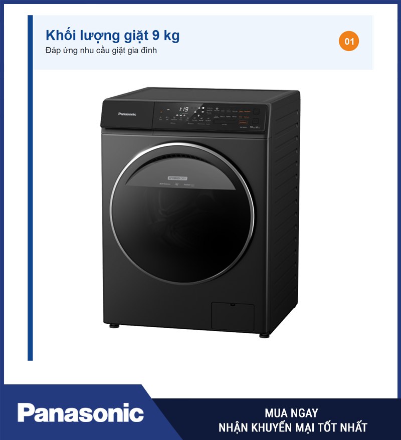Khối lượng giặt 9 kg