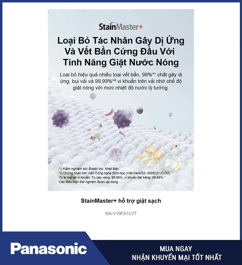StainMaster+ hỗ trợ giặt sạch