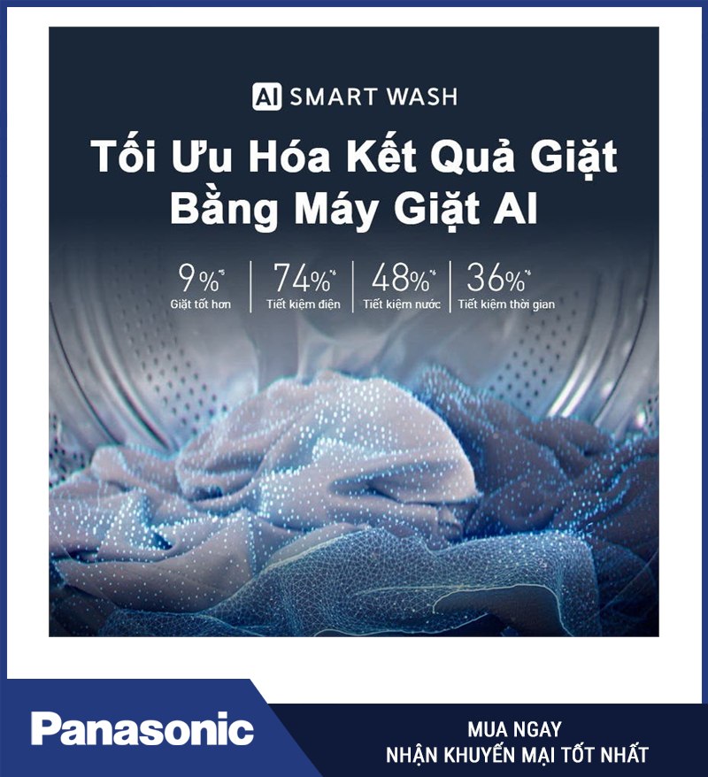 AI Smart Wash tối ưu quá trình giặt trên NA-V115FA1LV