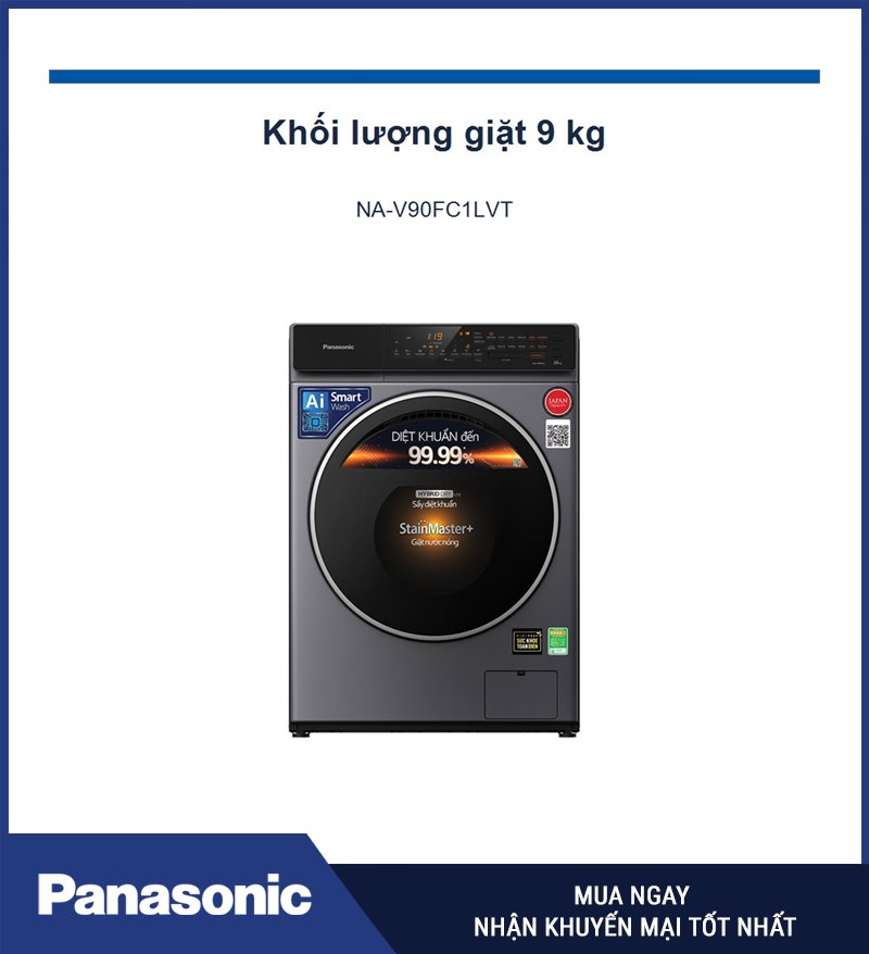 Khối lượng giặt 9 kg
