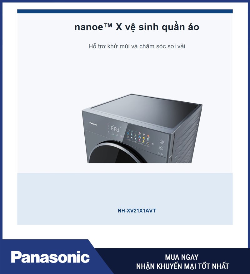 nanoe™ X vệ sinh quần áo