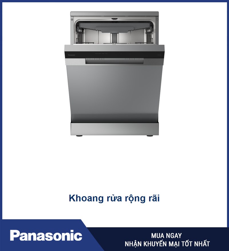 Khoang rửa mở rộng cho nhiều kiểu bát đĩa
