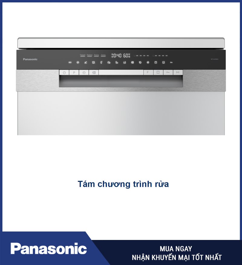 Bảng điều khiển phục vụ tám chương trình rửa