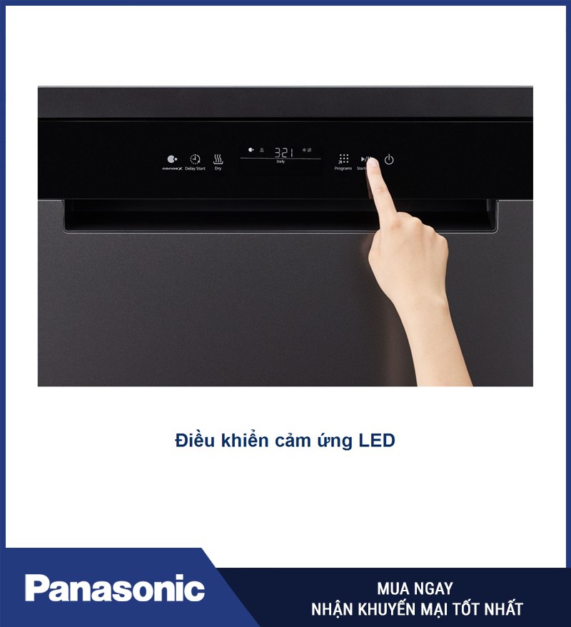 Màn hình LED cảm ứng giúp chọn chương trình