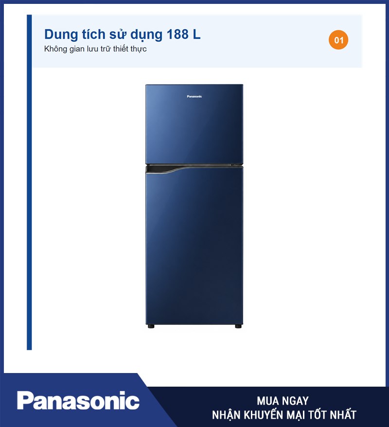 Dung tích sử dụng 188 L