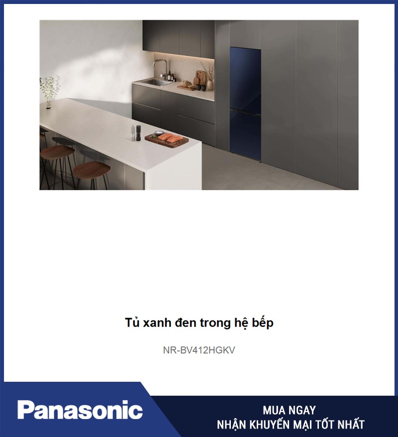 Tủ xanh đen trong hệ bếp