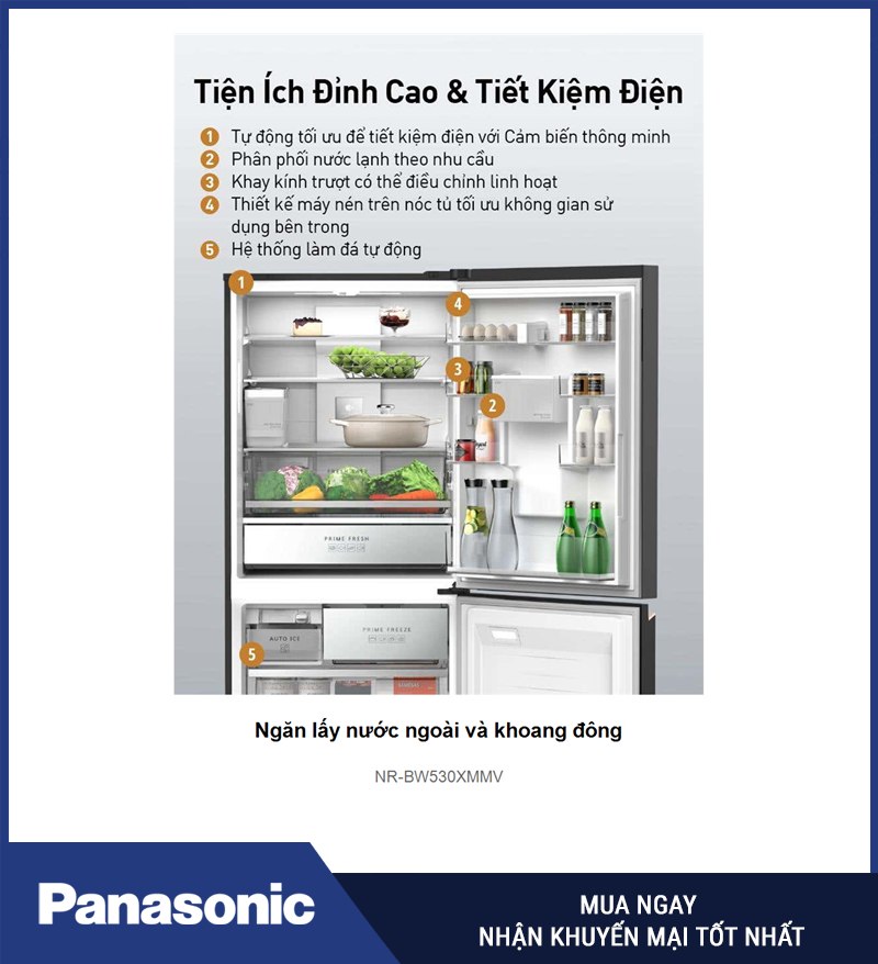 Ngăn lấy nước ngoài và khoang đông