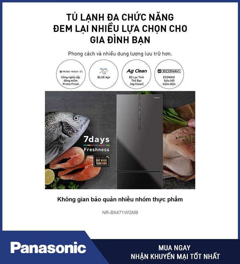 Không gian bảo quản nhiều nhóm thực phẩm