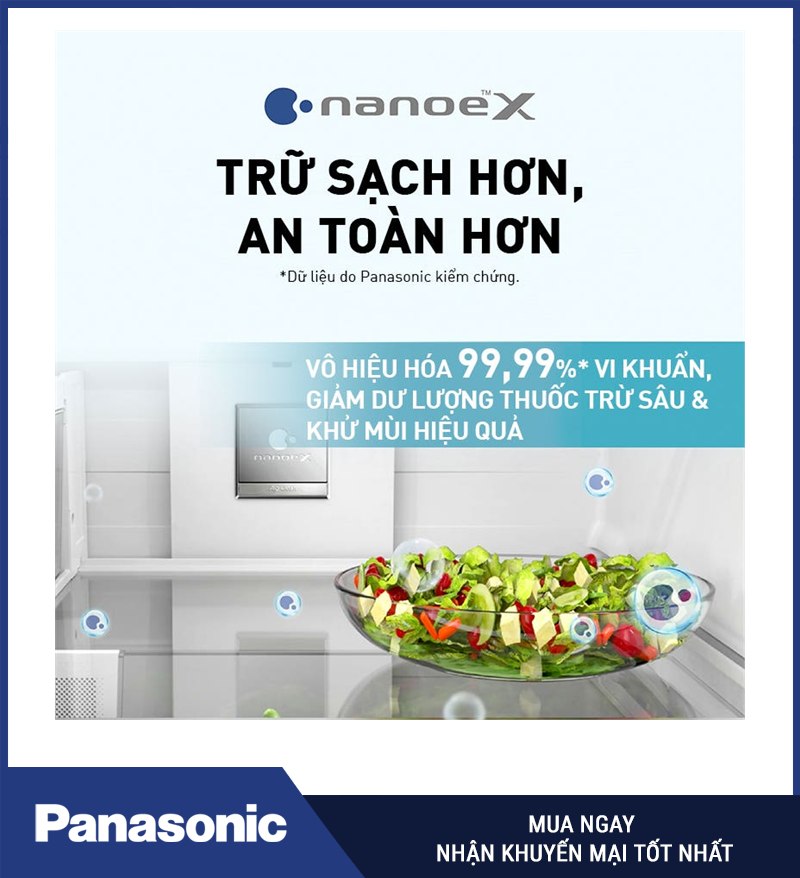 nanoe X hỗ trợ khử khuẩn và khử mùi
