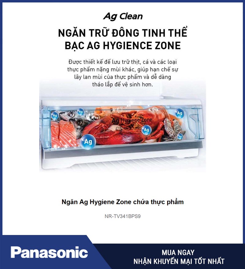 Ngăn Ag Hygiene Zone chứa thực phẩm