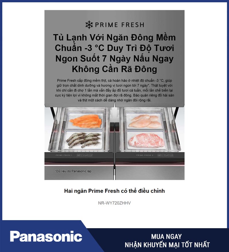 Hai ngăn Prime Fresh có thể điều chỉnh