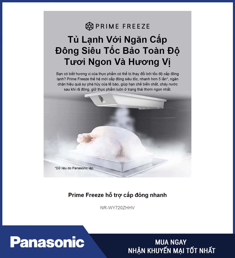 Prime Freeze hỗ trợ cấp đông nhanh
